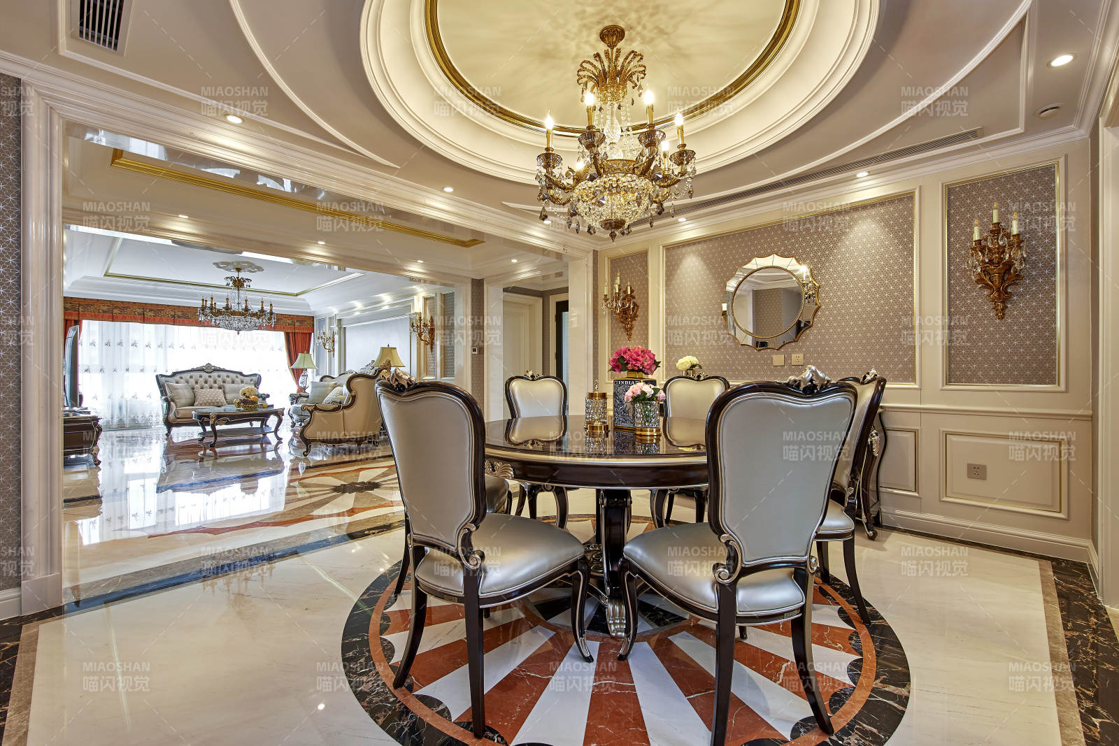 豪华欧式餐厅设计图片