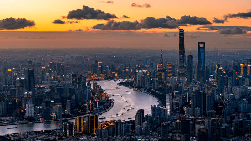 上海城市夜景 灯火辉煌的都市图片