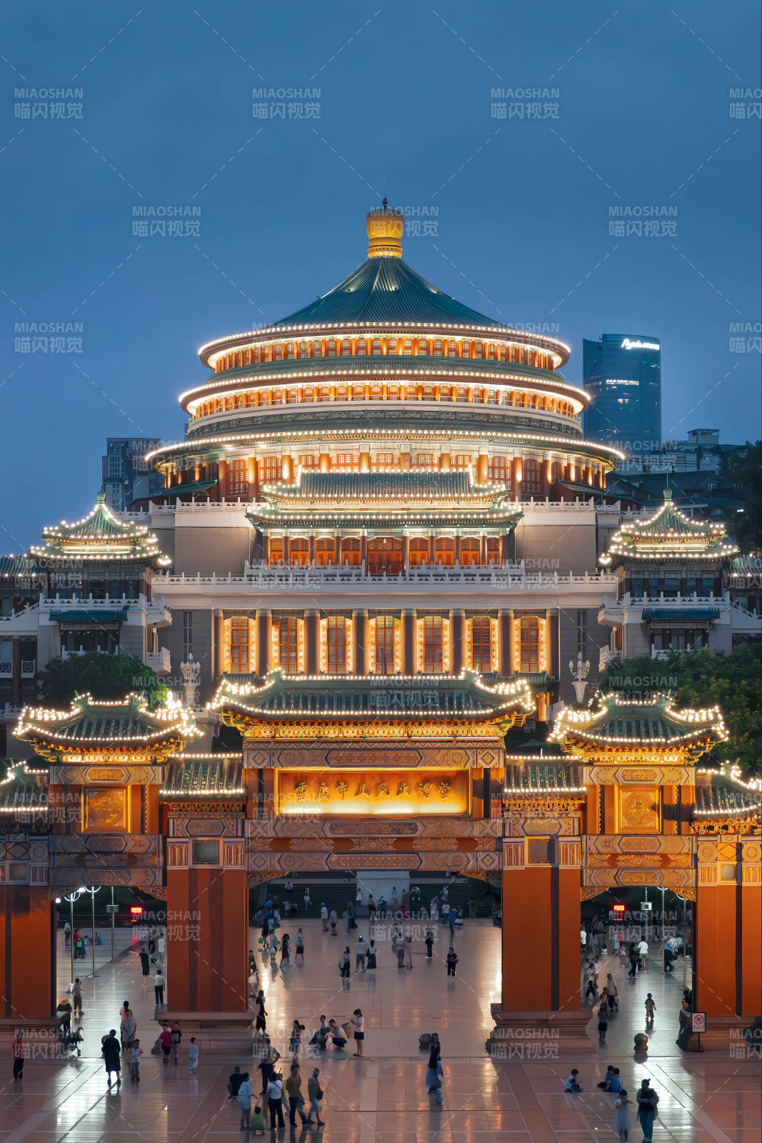 重庆人民大礼堂夜景图片