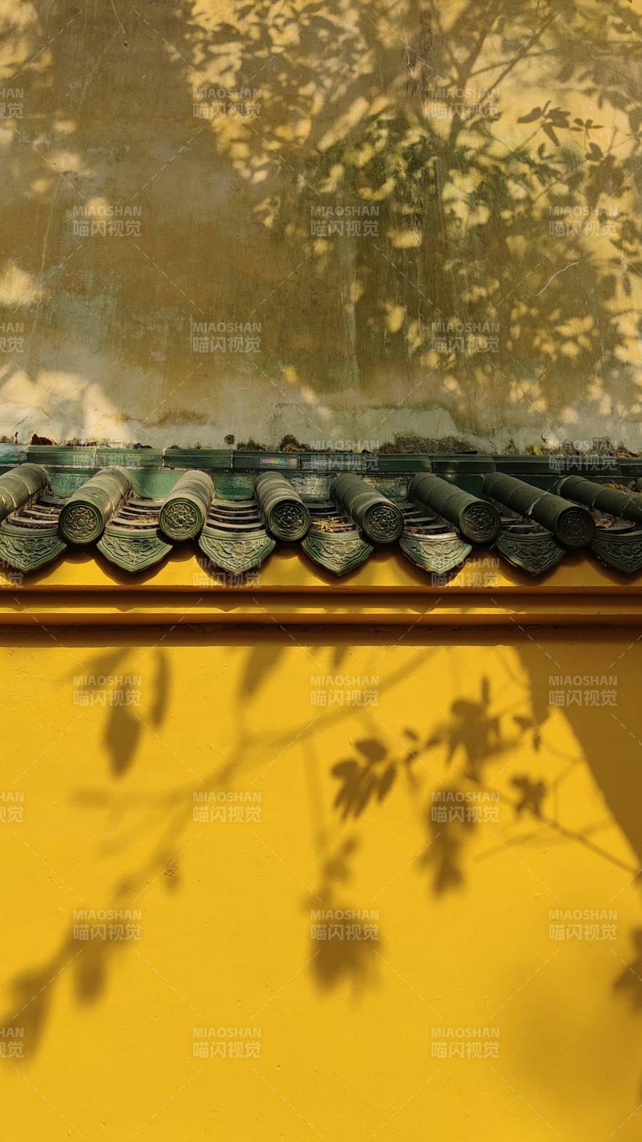 古墙光影 岁月静好图片