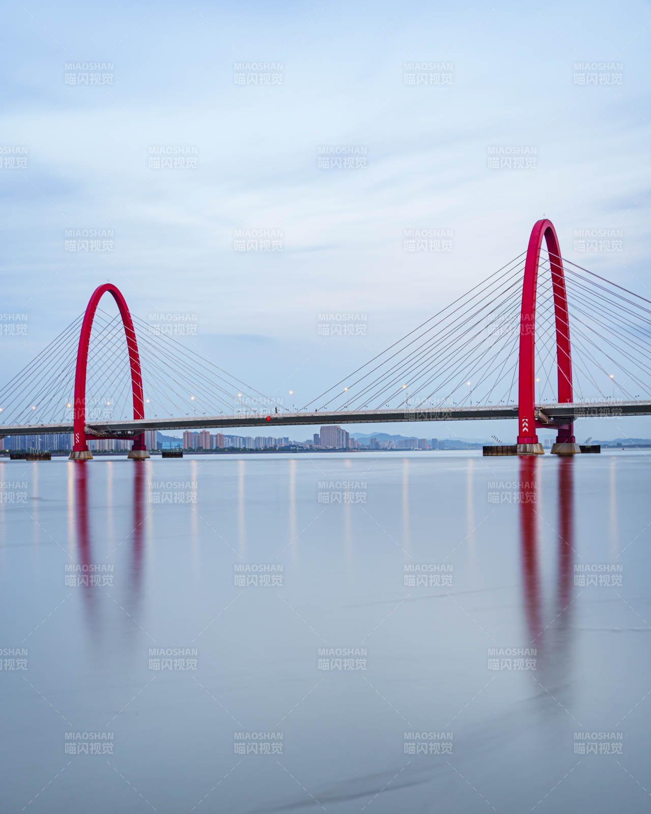 杭州钱塘江之江大桥傍晚图片