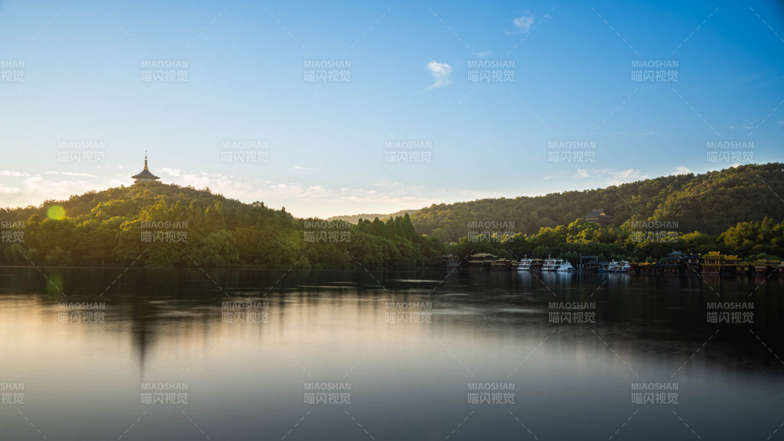 湖光山色 静谧晨曦--西湖--雷峰塔图片