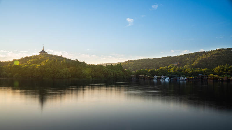 湖光山色 静谧晨曦--西湖--雷峰塔图片
