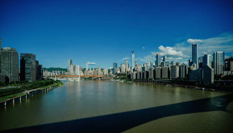 重庆城市江景 高楼林立图片