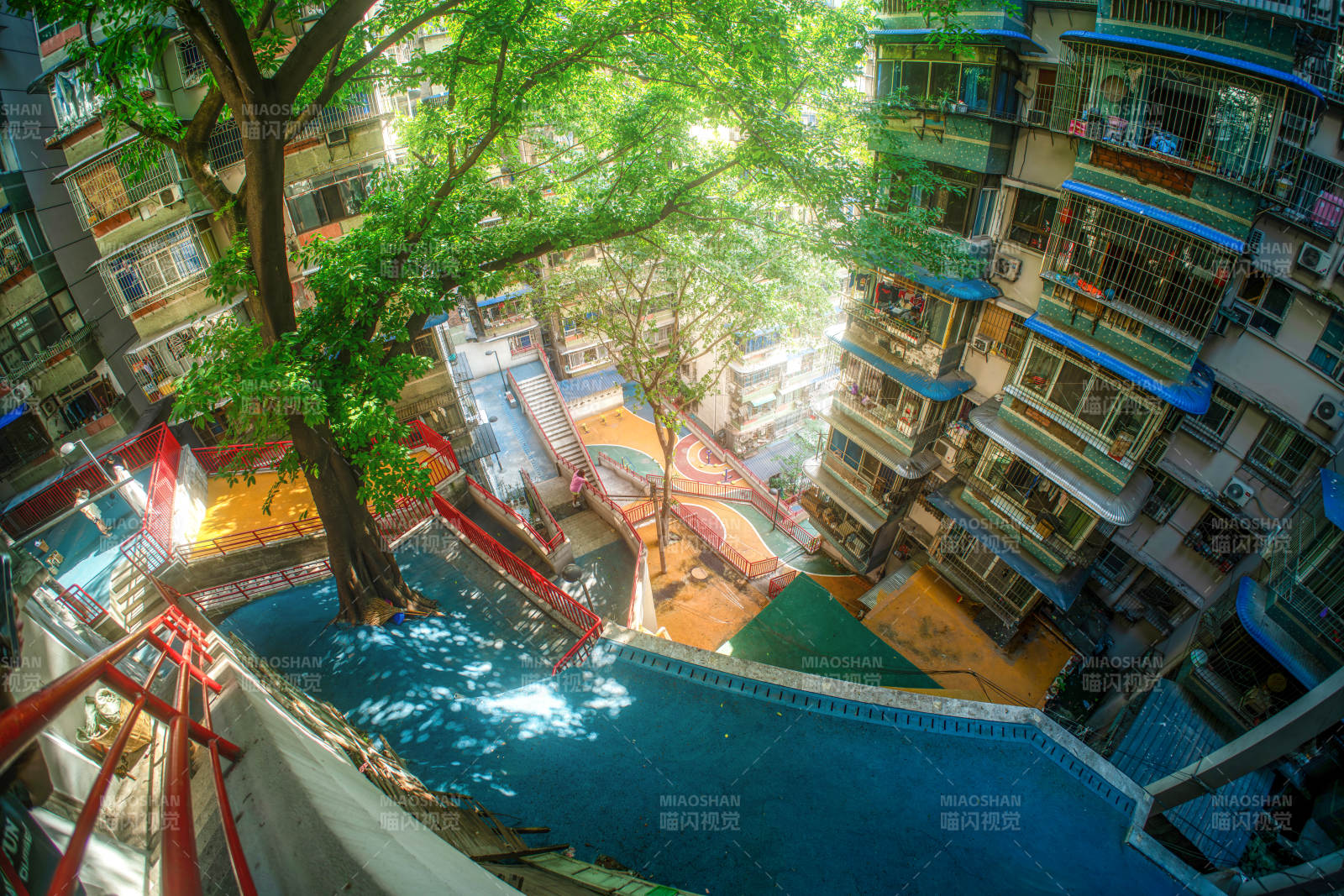 城市绿洲 庭院中的宁静图片