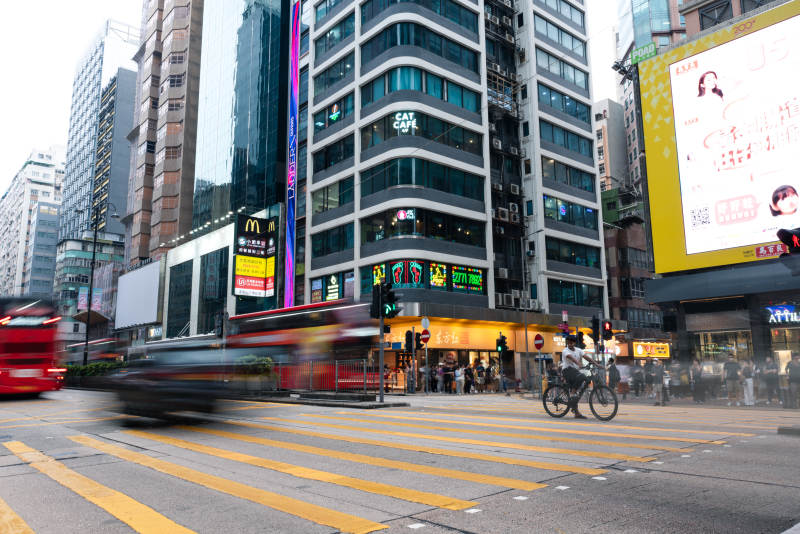 繁忙都市夜景街角图片