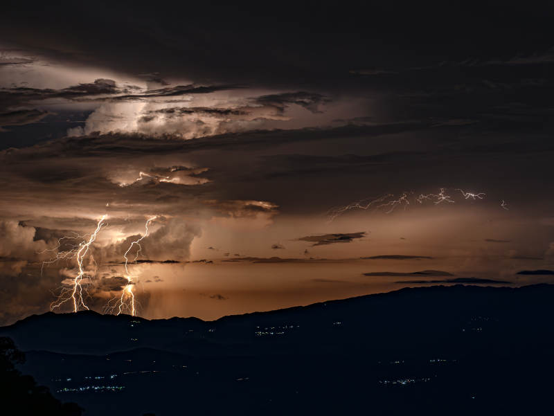 夜空闪电 震撼人心图片
