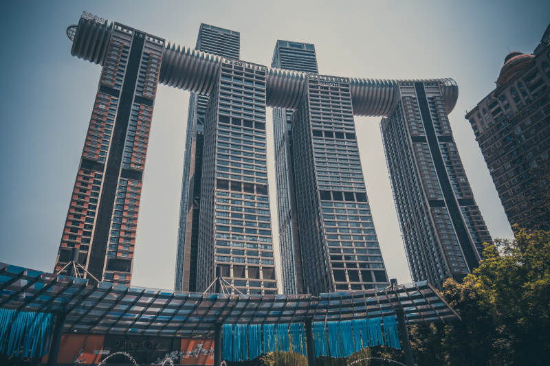 重庆来福士的独特视角图片