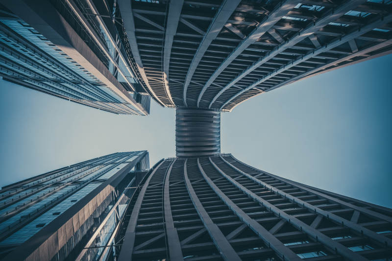 仰望重庆来福士的几何之美图片