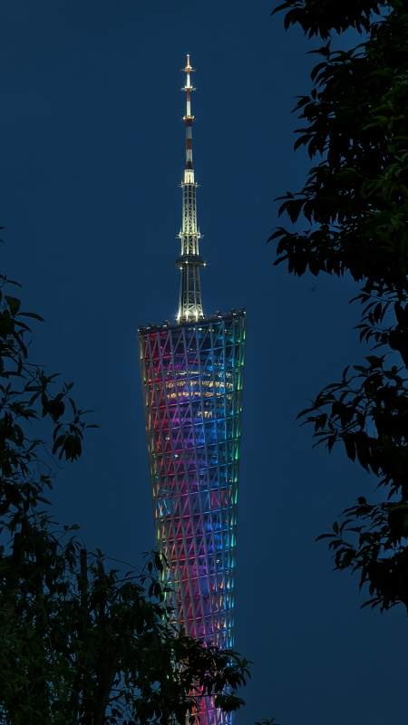 广州塔夜景灯光秀图片