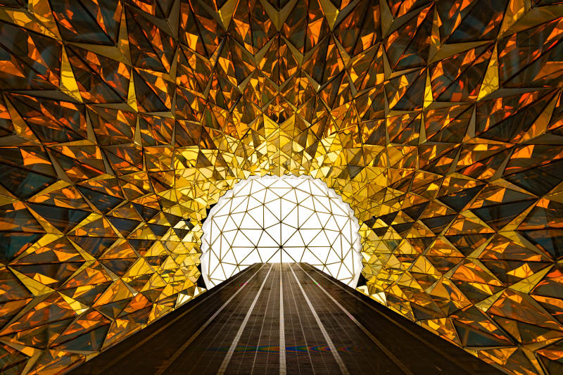 金色几何隧道光芒闪耀-金鹰世界G酒店图片