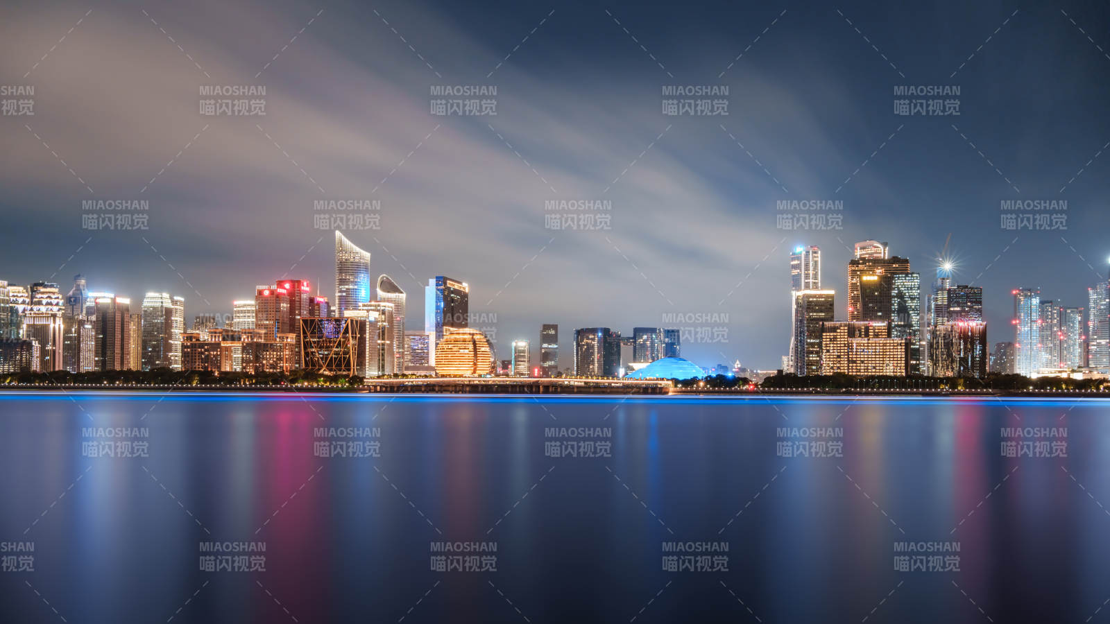 杭州钱江新城CBD夜景图片