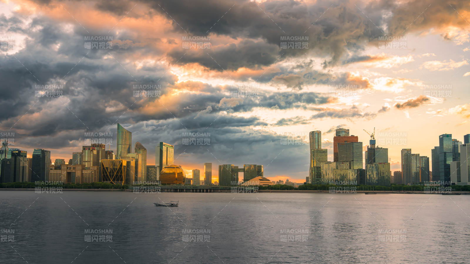 杭州钱江新城全景图片