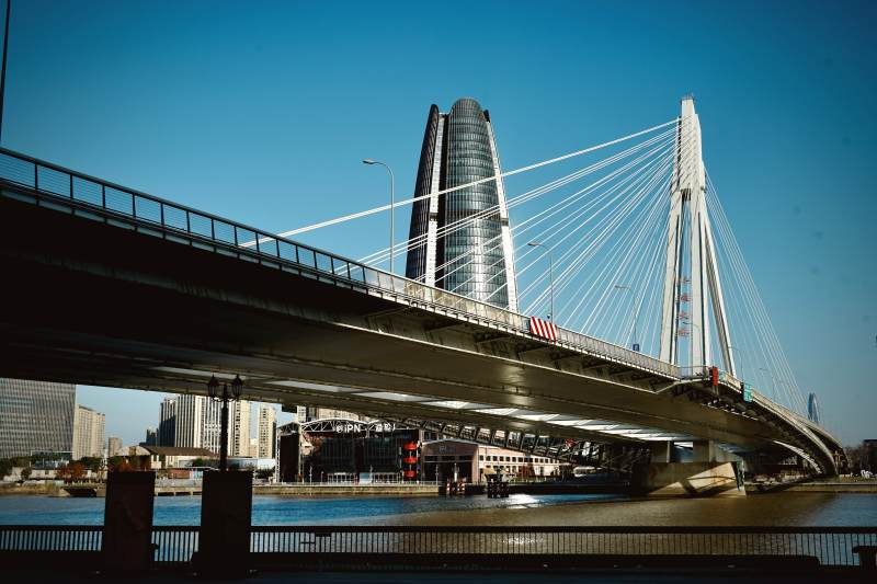 宁波甬江大桥将畔的玉米楼图片