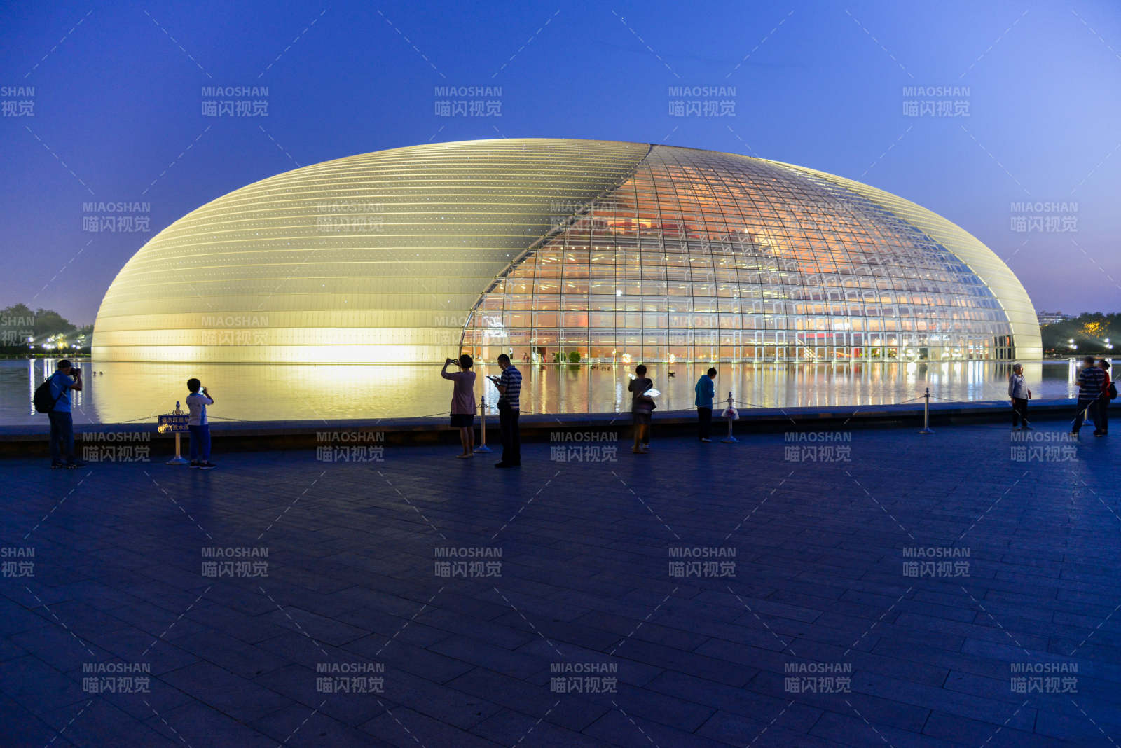 国家大剧院夜景图片