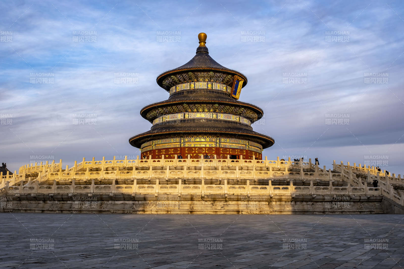 天坛祈年殿夕阳美景图片