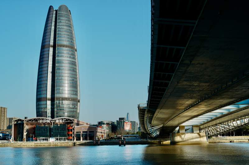 宁波现代城市地标与桥梁图片