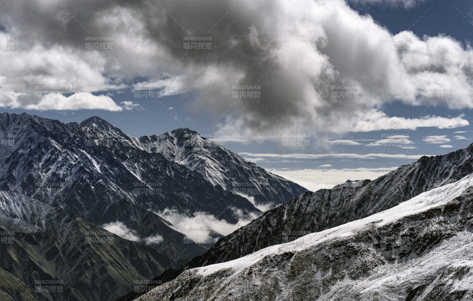 雪山云海 壮丽景观图片