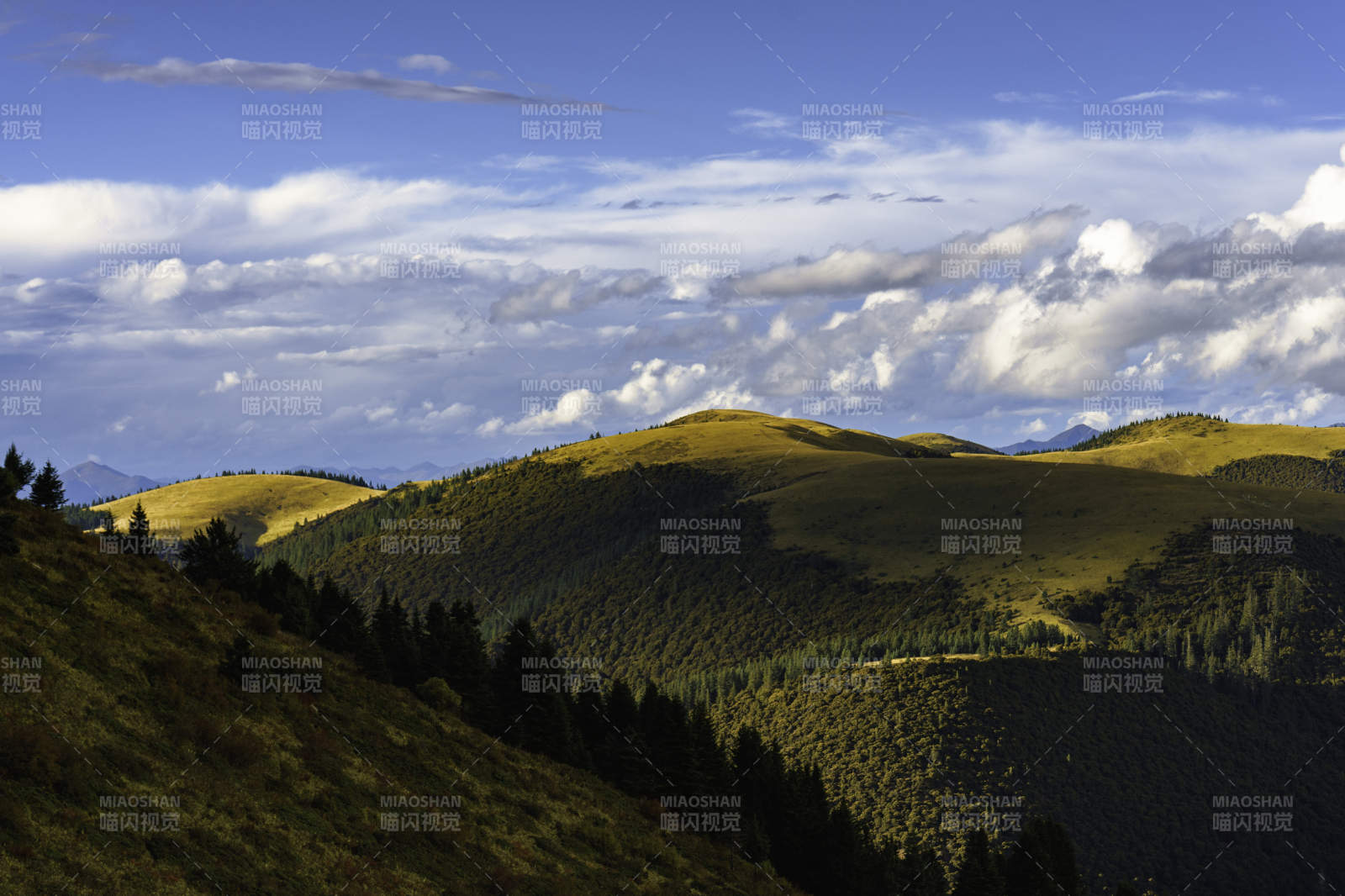 山间云影 秋色斑斓图片