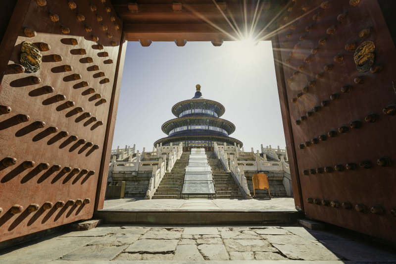 天坛祈年殿门前景象图片