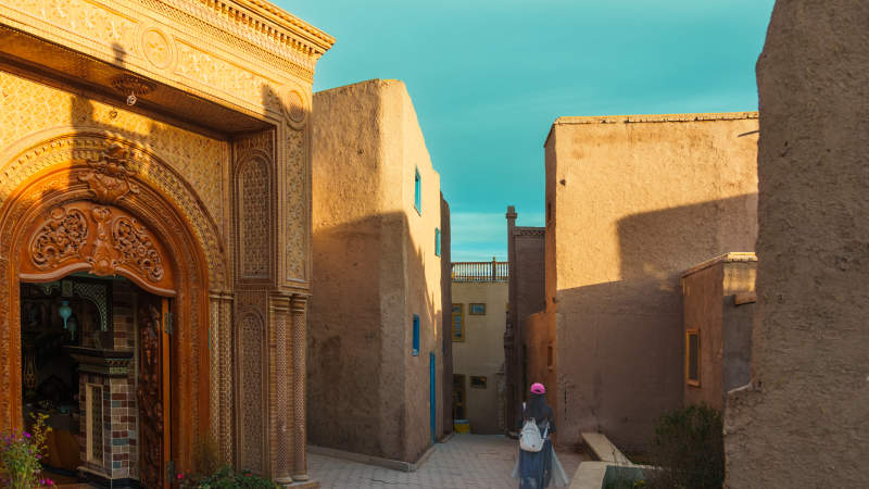 喀什古城晨光图片