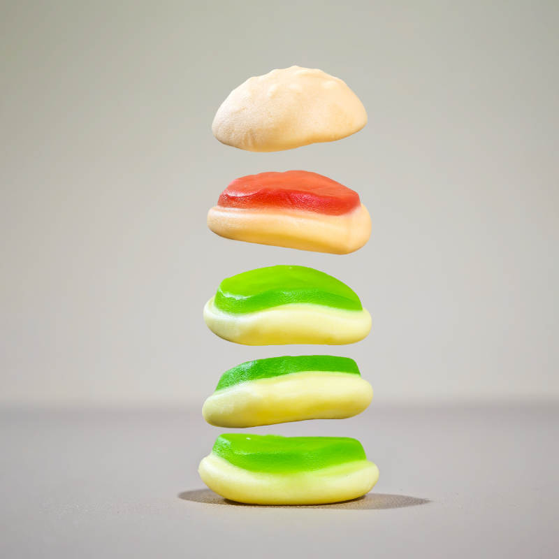 彩色软糖叠罗汉图片