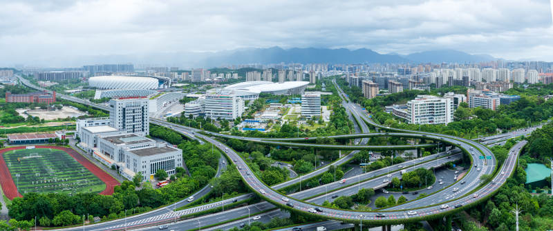 福州城市交通枢纽全景图图片