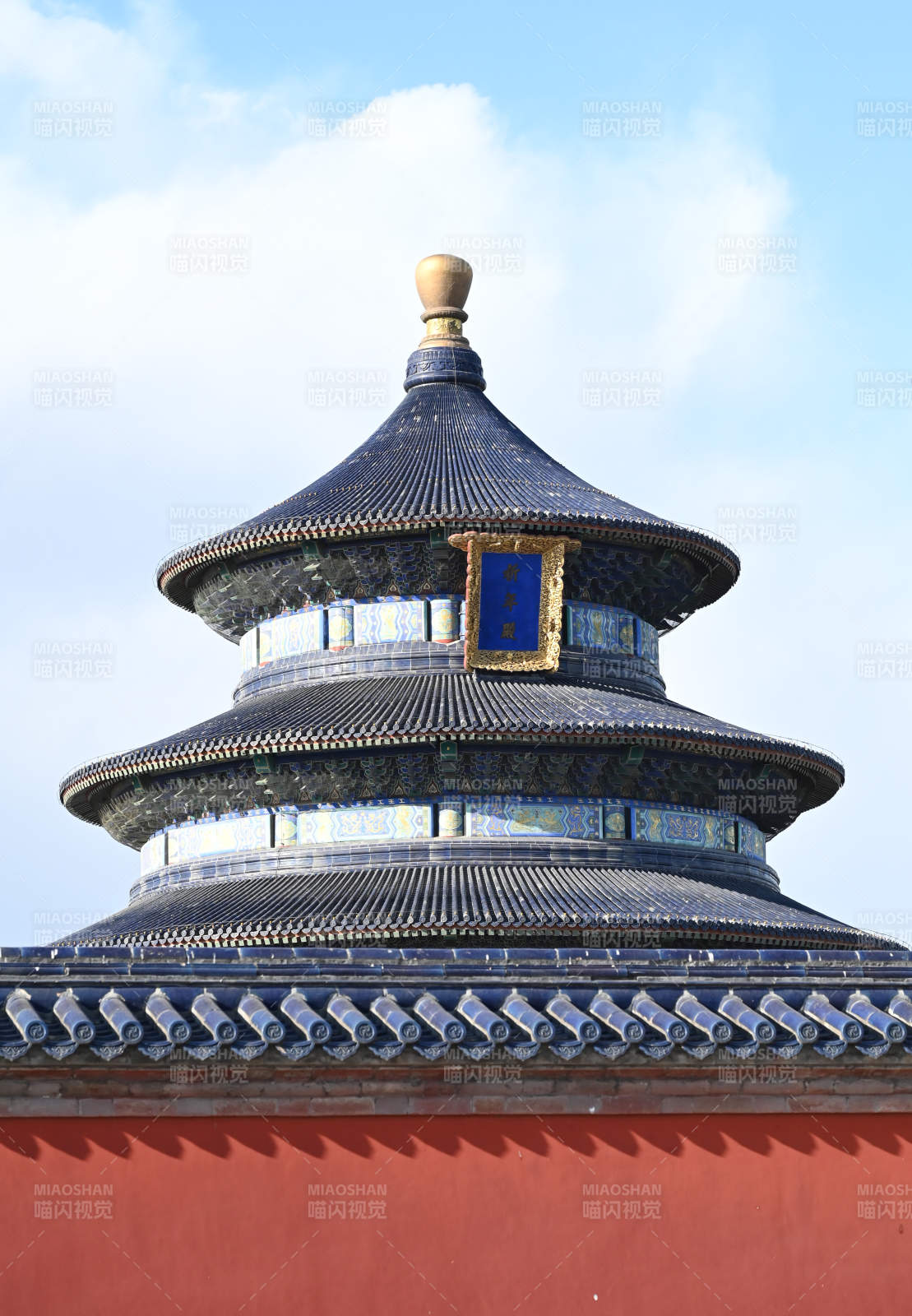 天坛祈年殿屋顶特写图片