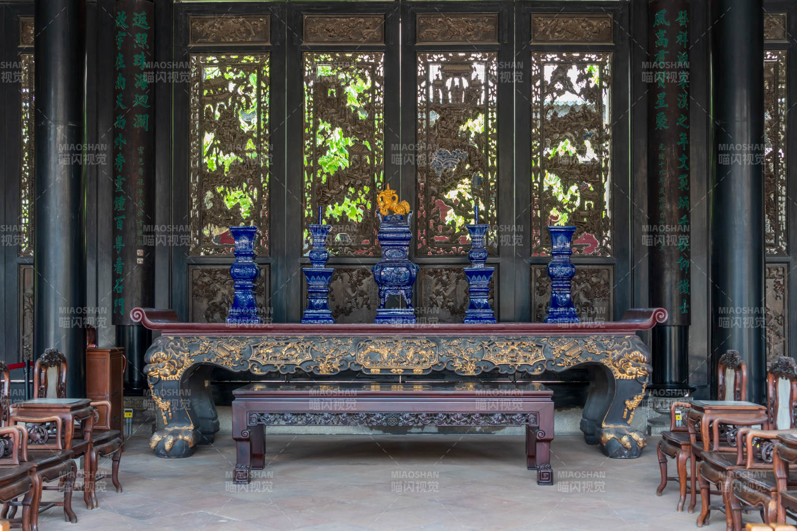 广州陈家祠的古典中式厅堂布置图片