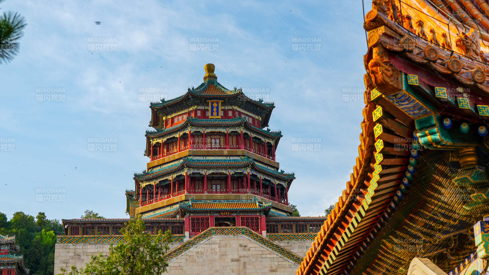 颐和园佛香阁近景图片