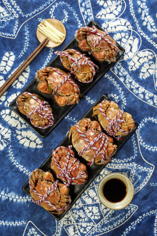 清蒸大闸蟹 美味佳肴图片