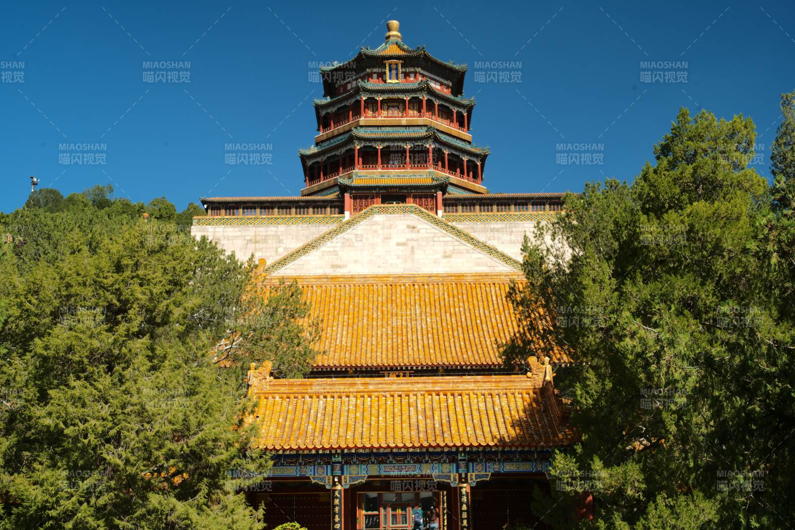 颐和园佛香阁全景图图片