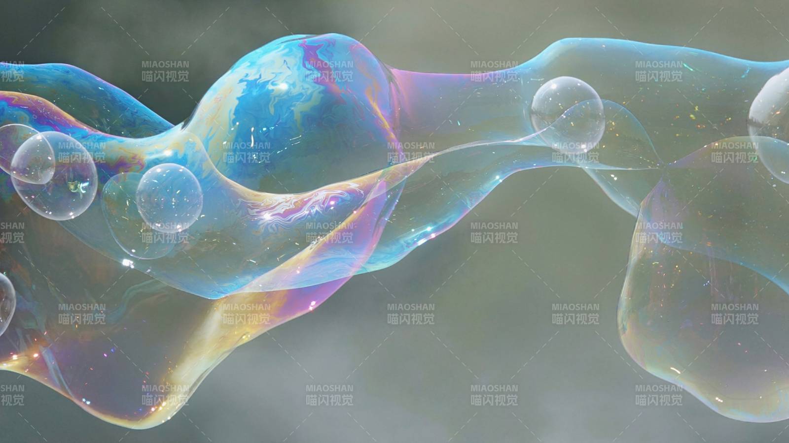 梦幻泡泡 色彩斑斓的流动艺术图片