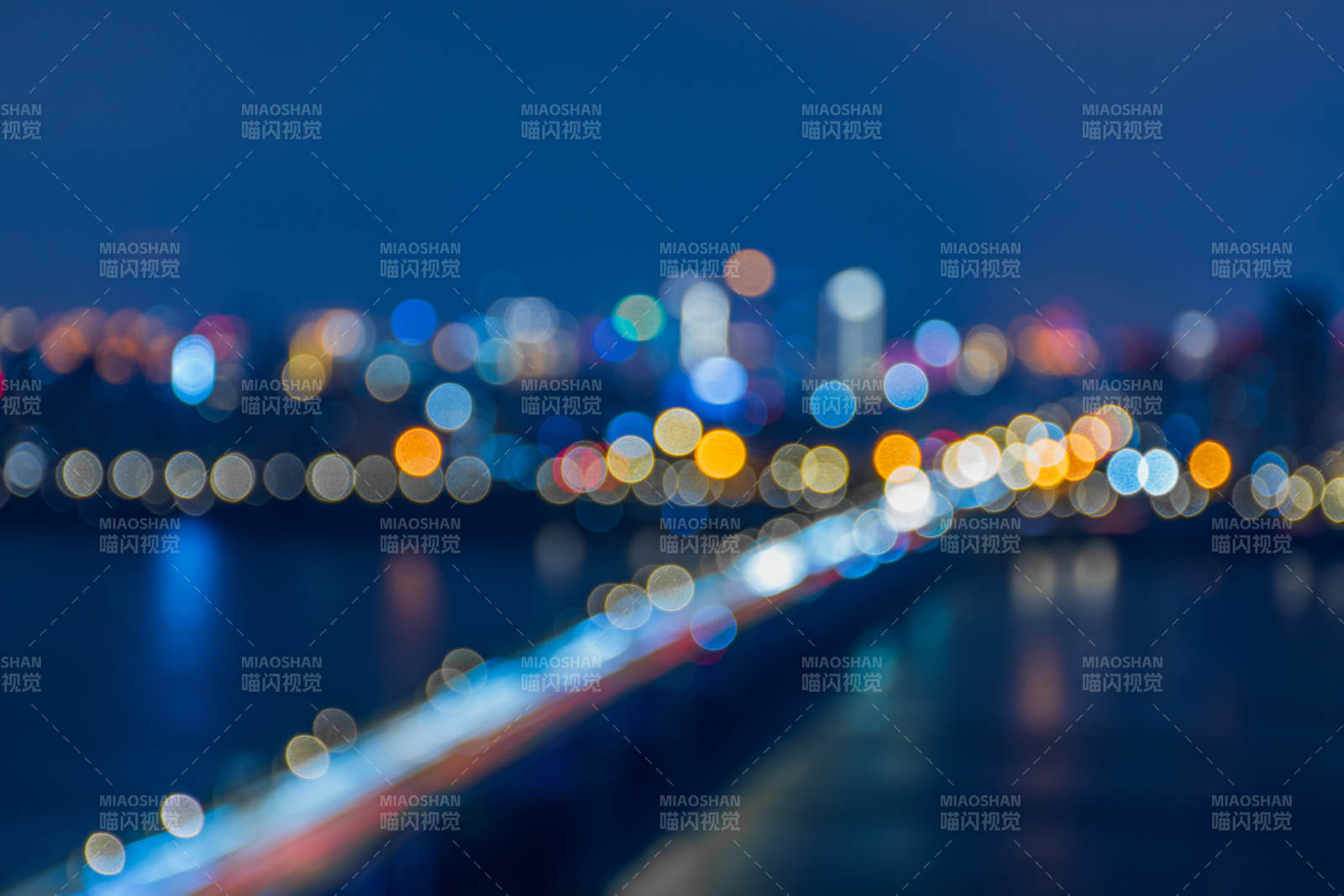 夜景灯光模糊背景图图片