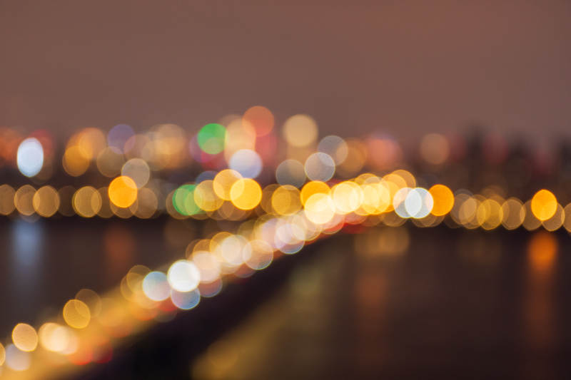 夜景灯光模糊背景图图片