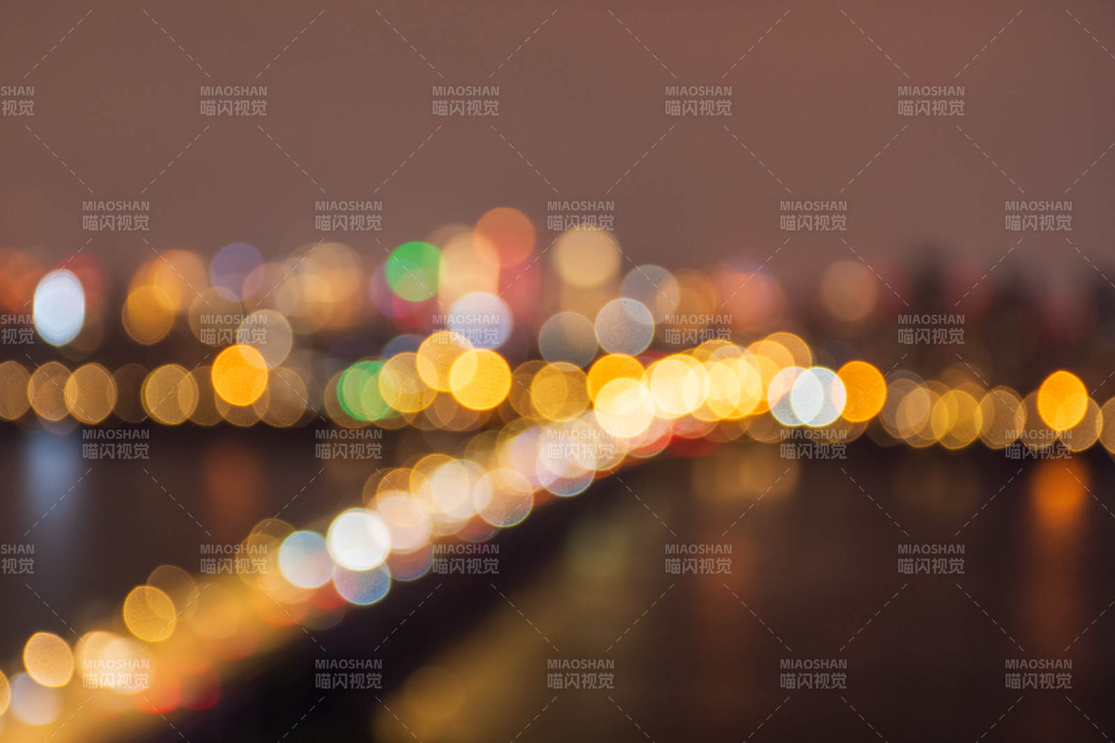 夜景灯光模糊背景图图片