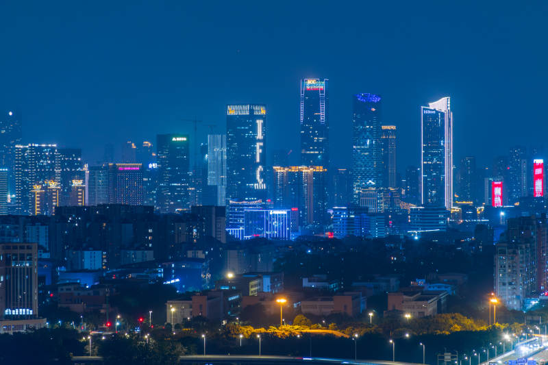 夜幕下的福州城图片