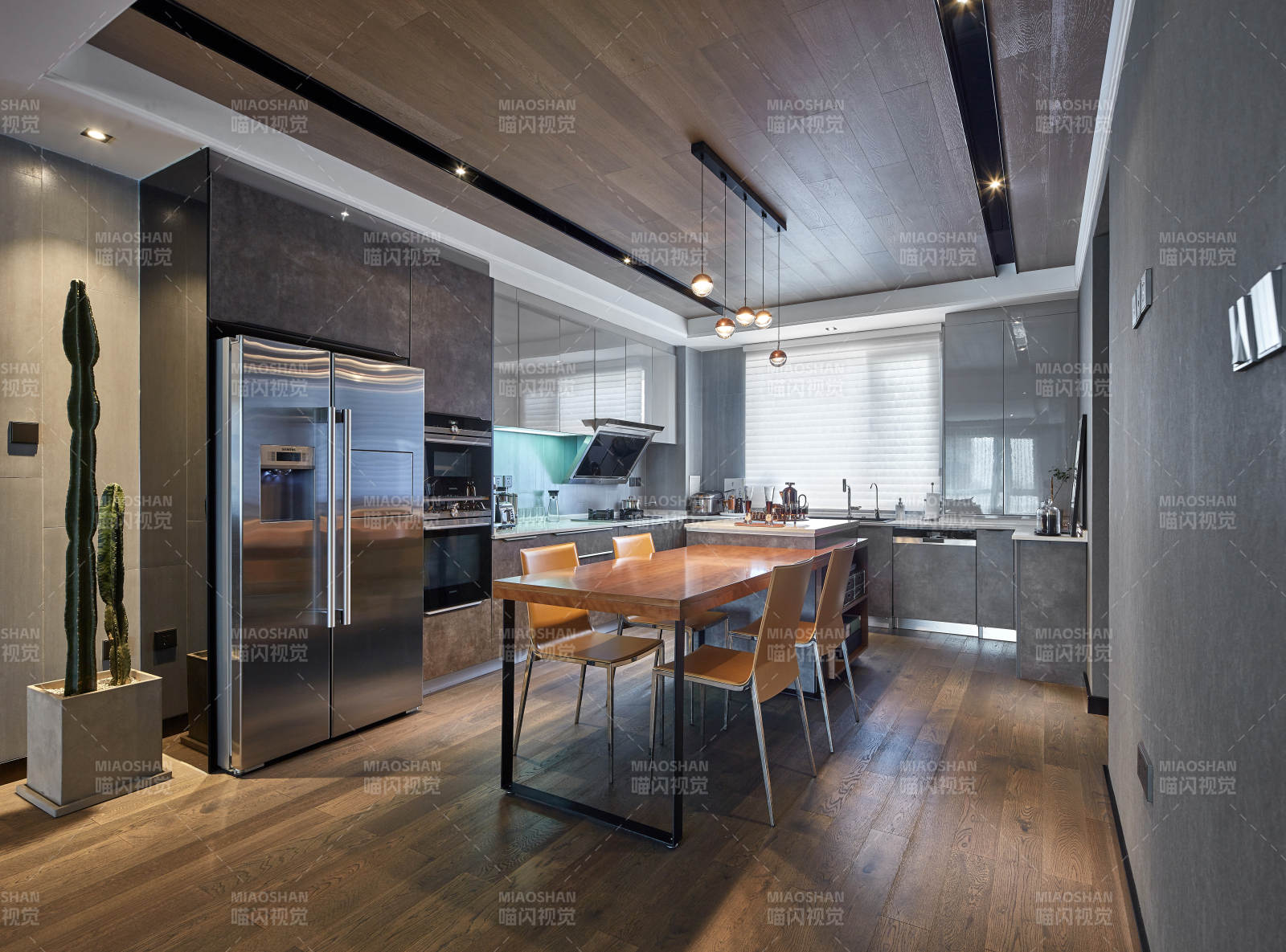 现代简约厨房与餐厅设计图片