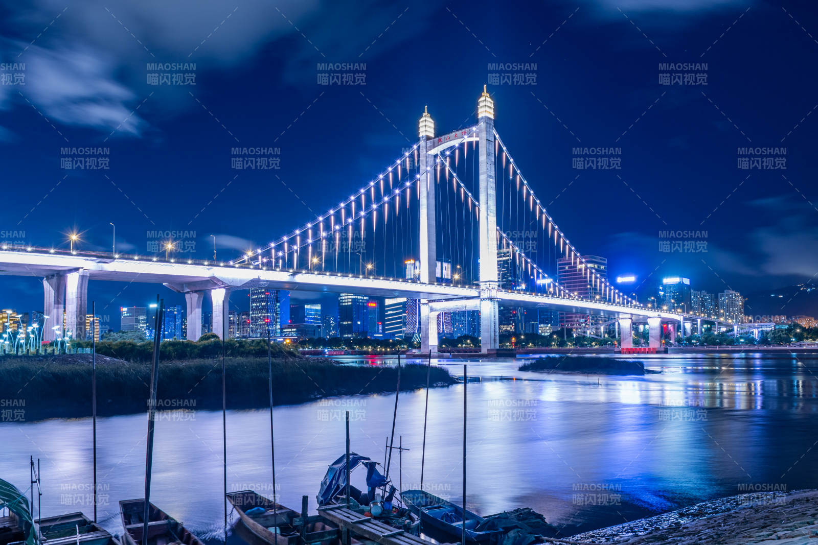 福州鼓山大桥 城市之光图片