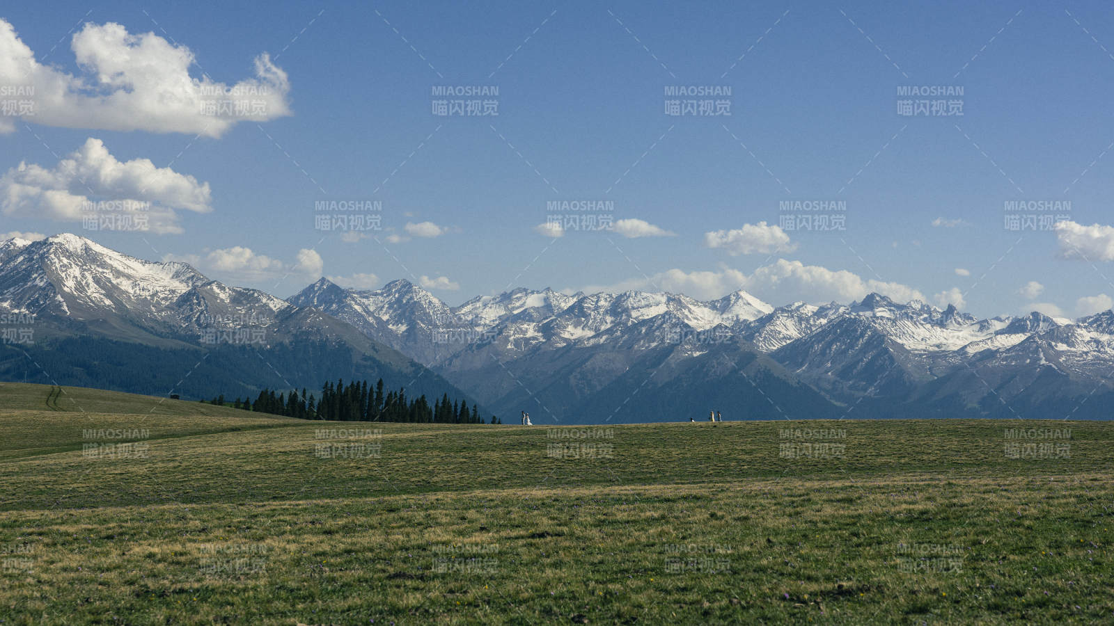 喀拉峻雪山草原风光无限好图片