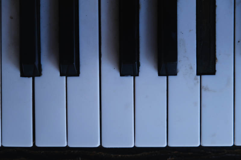 钢琴键的静谧时光图片