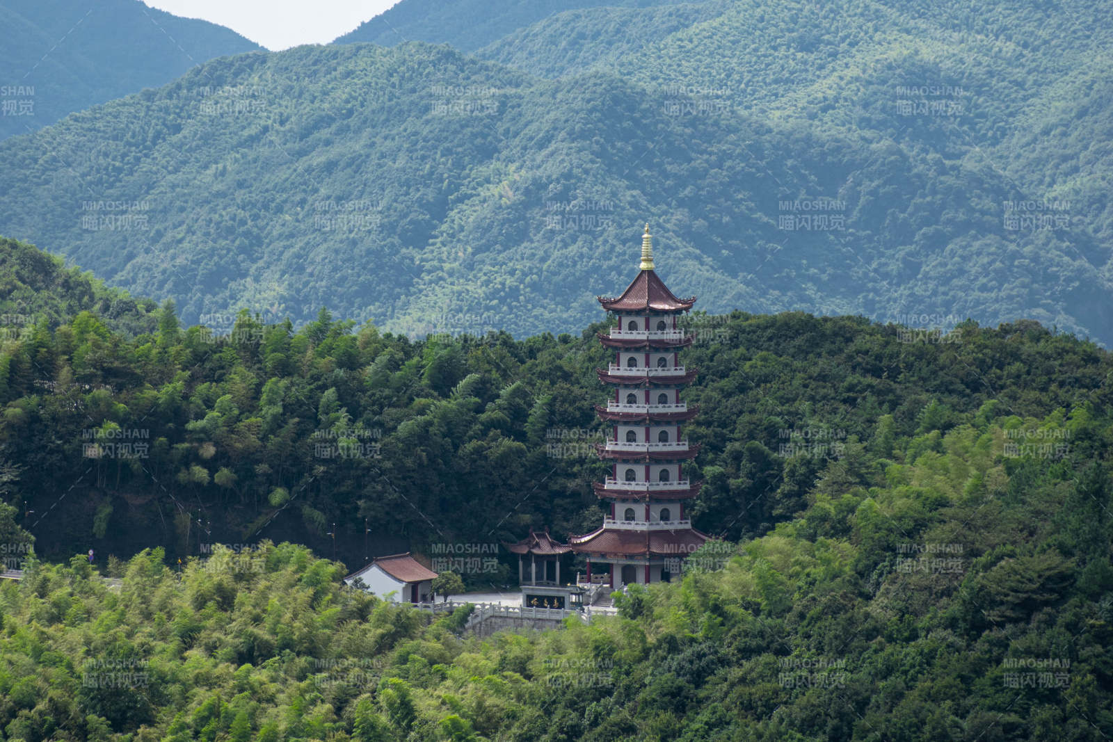 山间古塔绿意浓--绍兴图片