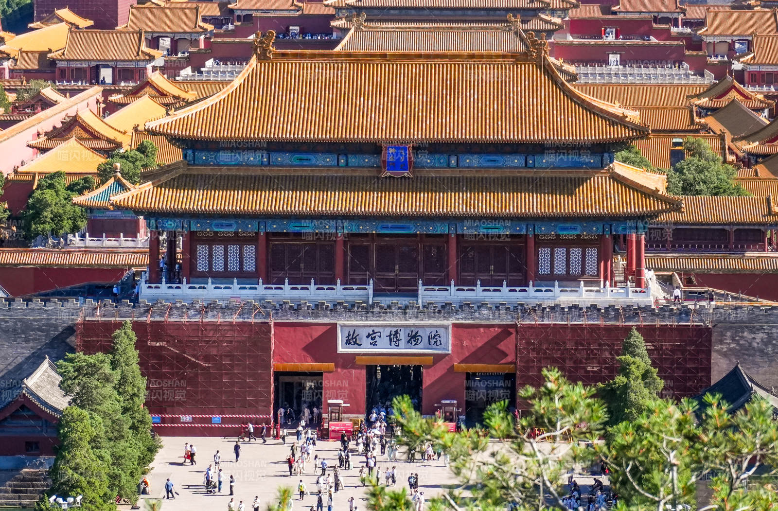 故宫博物院正门全景图片