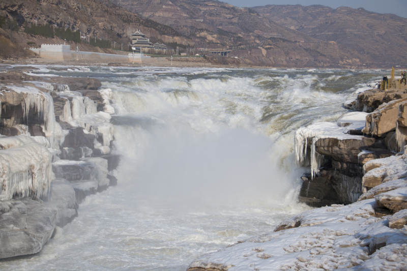 山西黄河壶口瀑布冬季奇观图片