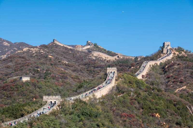 长城秋色 游人如织图片