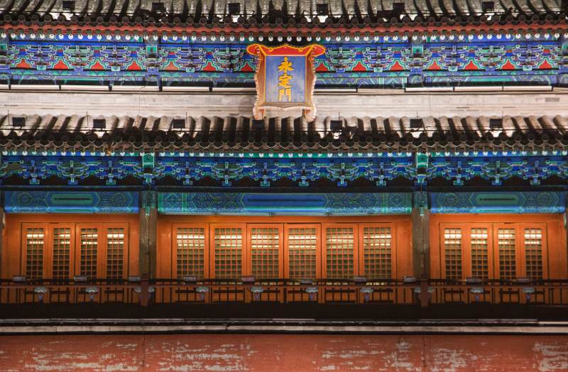 古建筑夜景灯光装饰图片