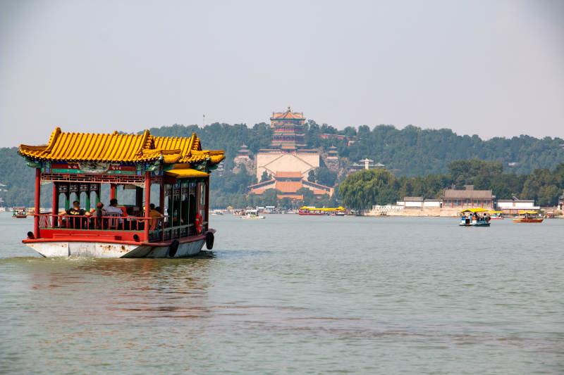 颐和园湖上画舫游图片