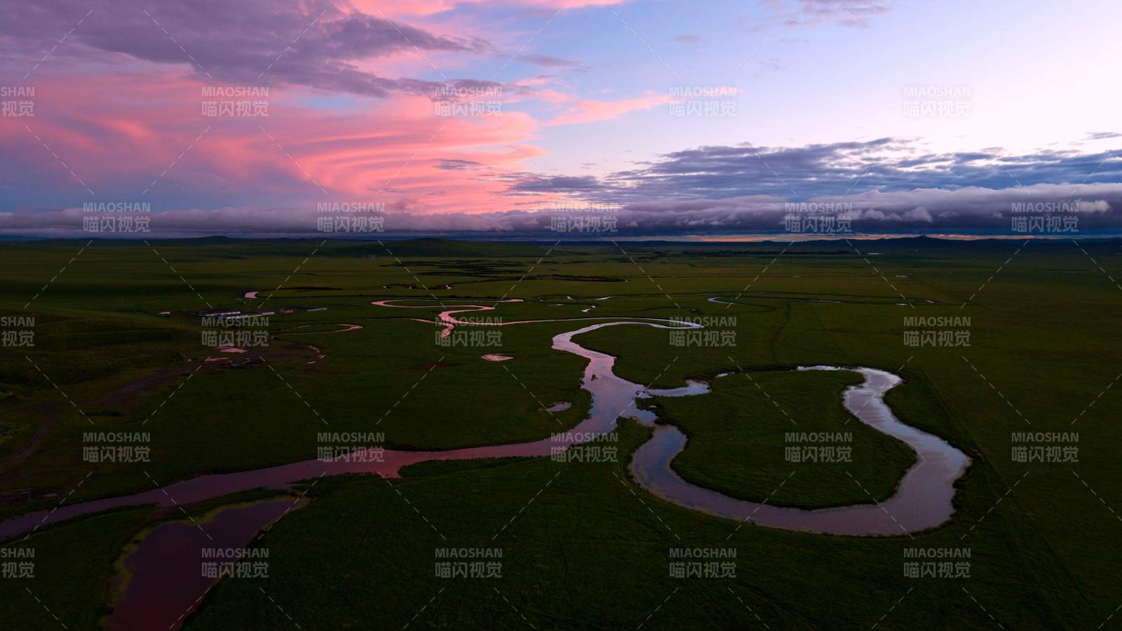 乌拉盖九曲湾图片