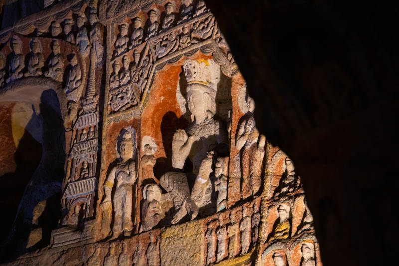 大同云冈石窟石窟艺术 佛像与浮雕图片