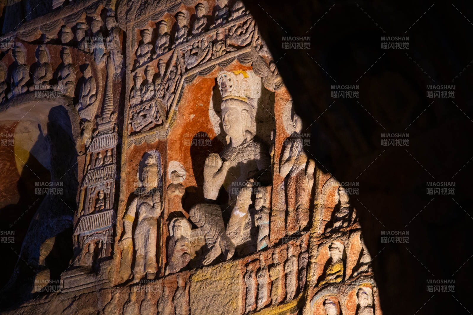 大同云冈石窟石窟艺术 佛像与浮雕图片